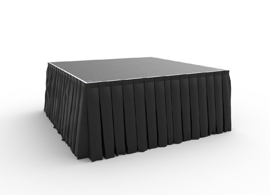 stage: 1x1m with skirt