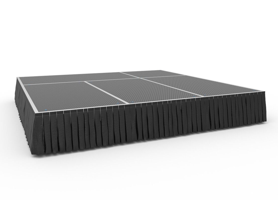 stage with skirting