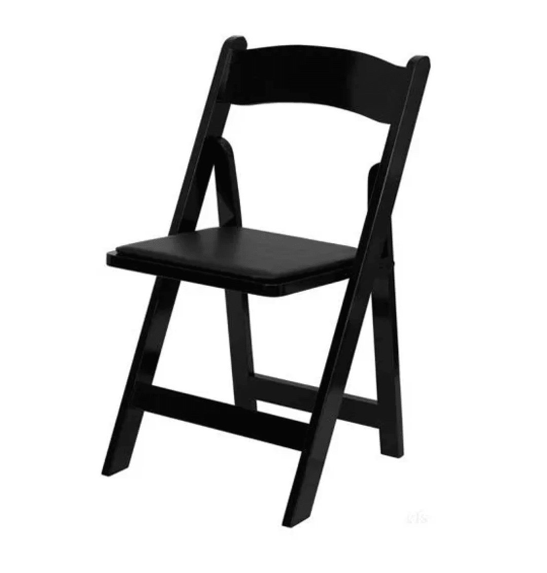 black folding chair hire.