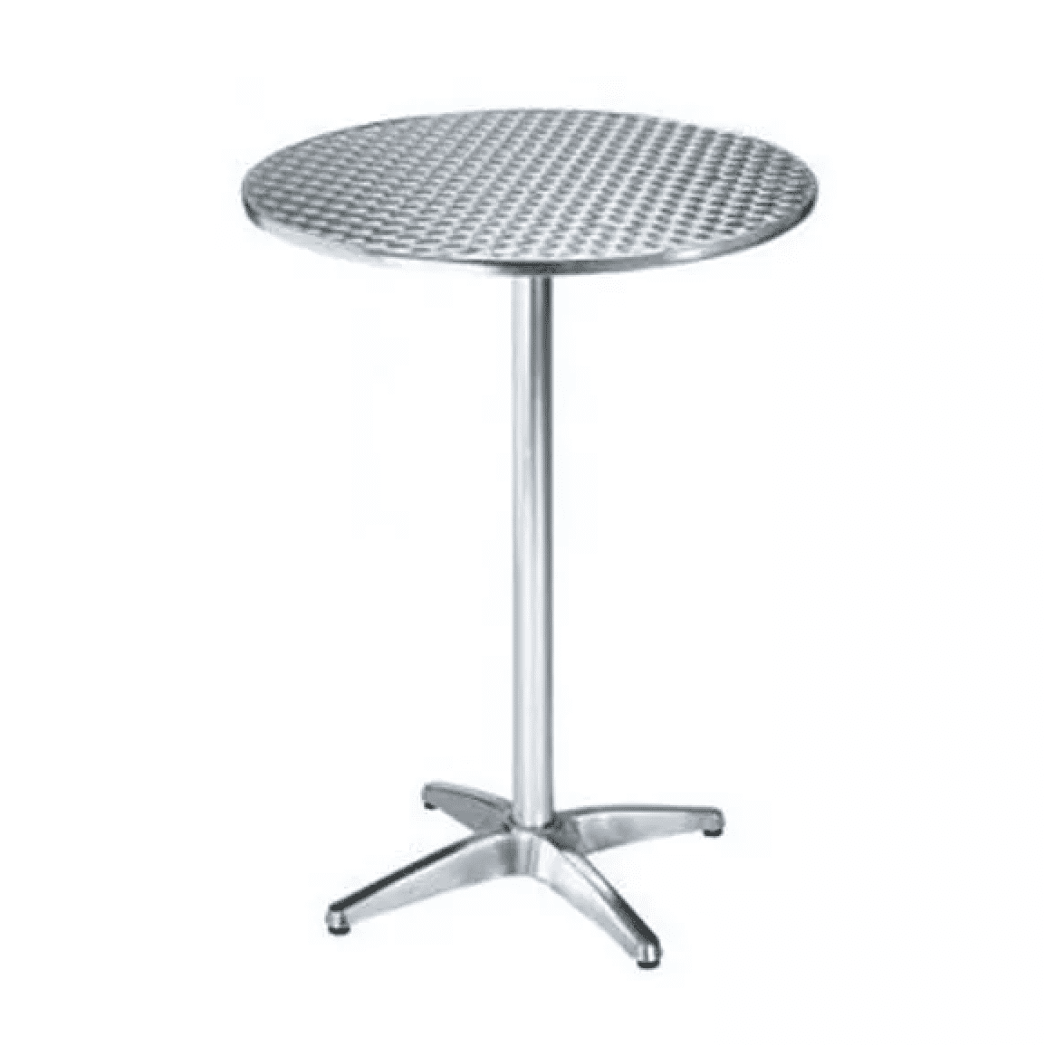 steel bar table. Round stainless steel cocktail bar table