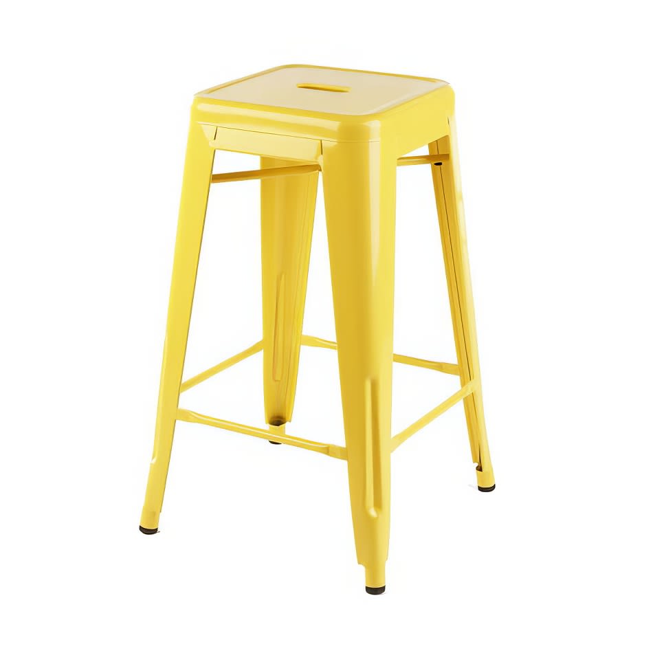 Yellow tolix stool