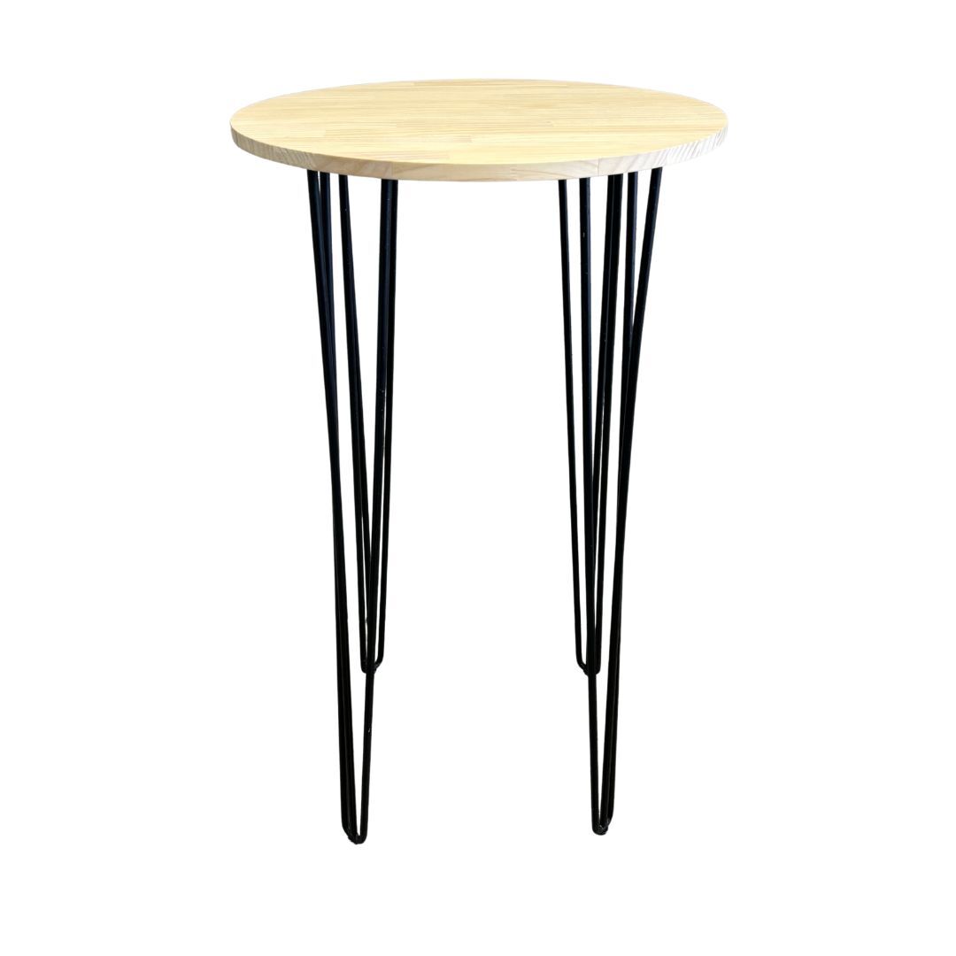 Black hairpin cocktail table