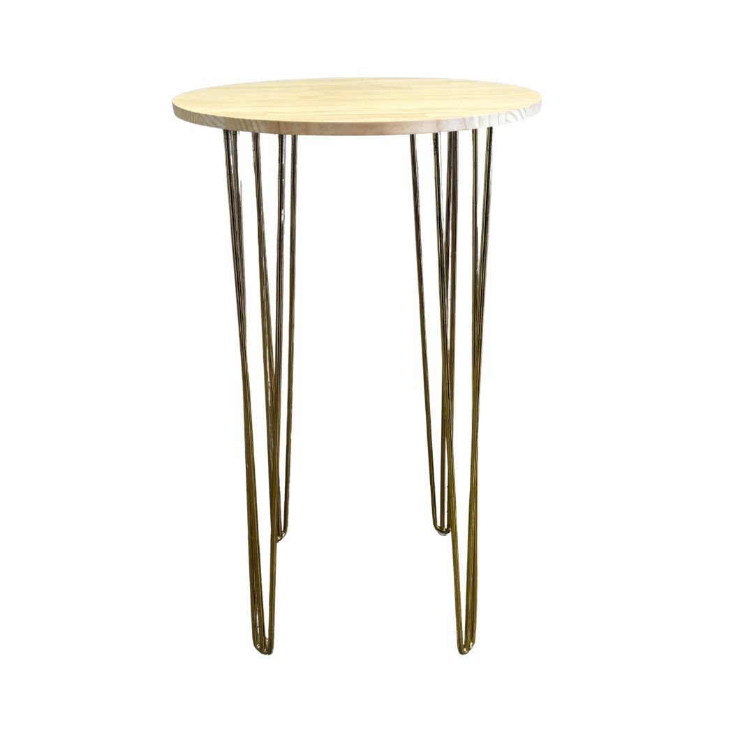 Gold hairpin cocktail table